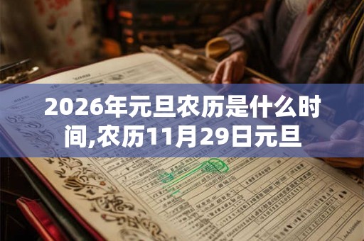 2026年元旦农历是什么时间,农历11月29日元旦