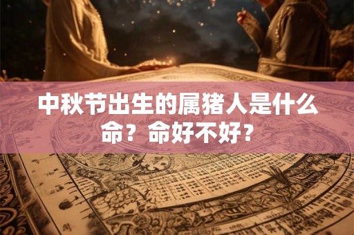 中秋节出生的属猪人是什么命？命好不好？