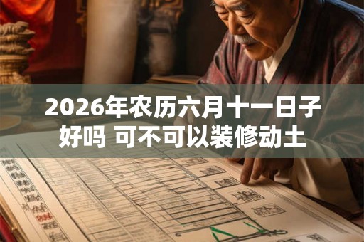 2026年农历六月十一日子好吗 可不可以装修动土