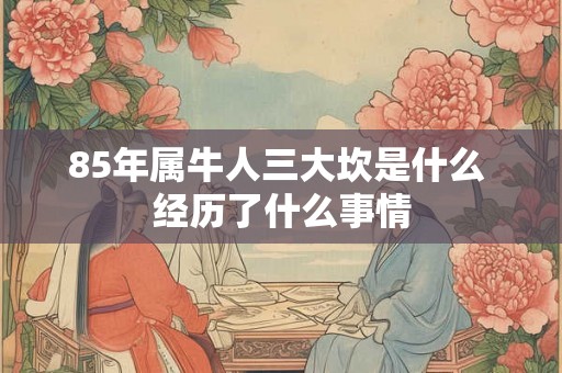 85年属牛人三大坎是什么 经历了什么事情