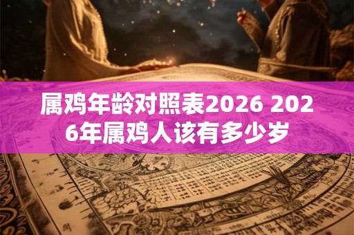 属鸡年龄对照表2026 2026年属鸡人该有多少岁