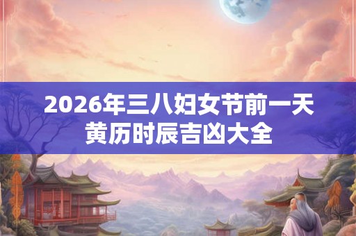 2026年三八妇女节前一天黄历时辰吉凶大全 2026年三八妇女节前一天黄历时辰吉凶大全
