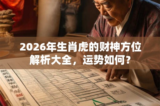 2026年生肖虎的财神方位解析大全，运势如何？