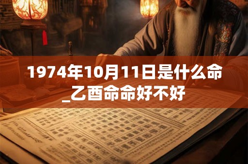 1974年10月11日是什么命_乙酉命命好不好