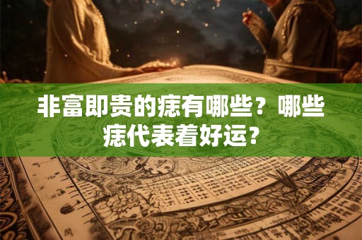 非富即贵的痣有哪些？哪些痣代表着好运？
