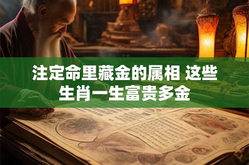 注定命里藏金的属相 这些生肖一生富贵多金