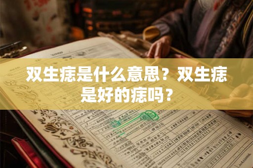 双生痣是什么意思？双生痣是好的痣吗？