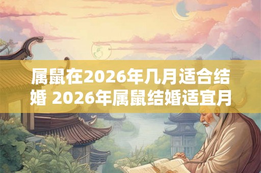 属鼠在2026年几月适合结婚 2026年属鼠结婚适宜月份