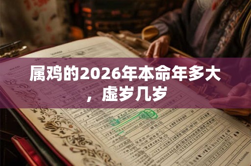 属鸡的2026年本命年多大，虚岁几岁