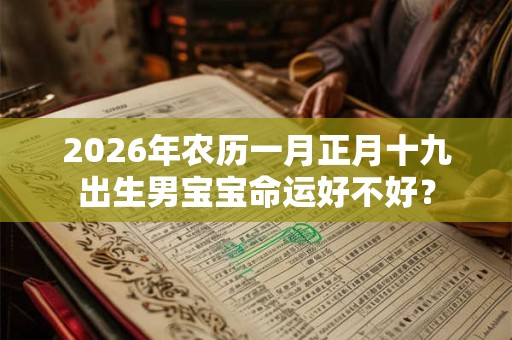 2026年农历一月正月十九出生男宝宝命运好不好？