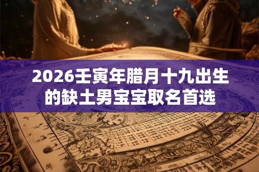 2026壬寅年腊月十九出生的缺土男宝宝取名首选