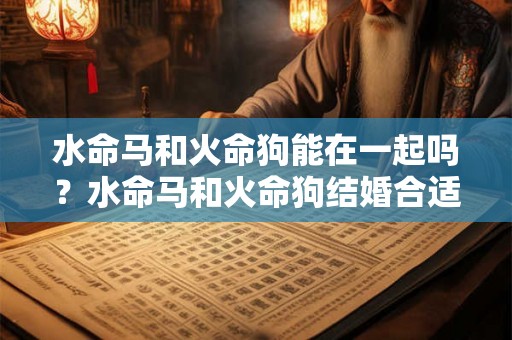 水命马和火命狗能在一起吗？水命马和火命狗结婚合适吗？