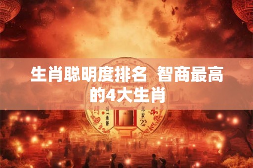 生肖聪明度排名  智商最高的4大生肖