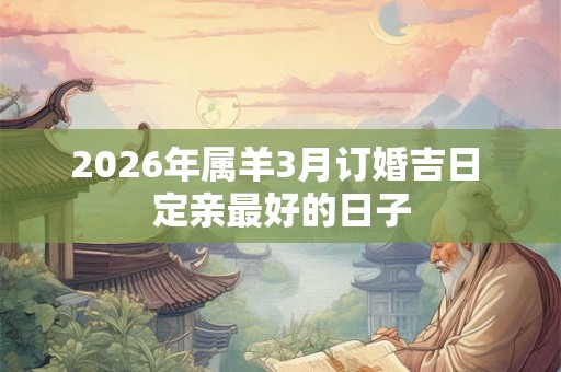 2026年属羊3月订婚吉日 定亲最好的日子