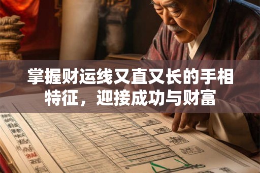 掌握财运线又直又长的手相特征，迎接成功与财富