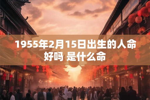 1955年2月15日出生的人命好吗 是什么命