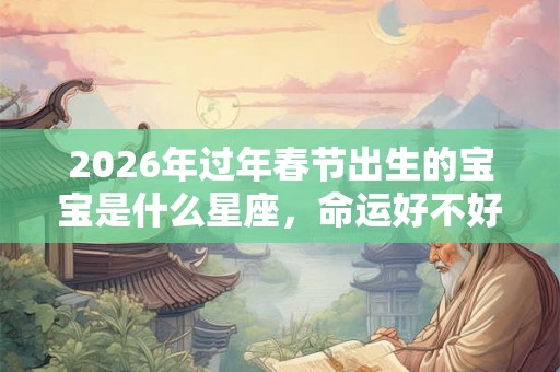 2026年过年春节出生的宝宝是什么星座，命运好不好？