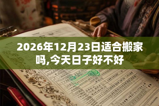 2026年12月23日适合搬家吗,今天日子好不好