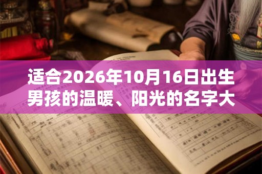 适合2026年10月16日出生男孩的温暖、阳光的名字大全 适合2026年10月16日出生男孩的温暖、阳光的名字大全