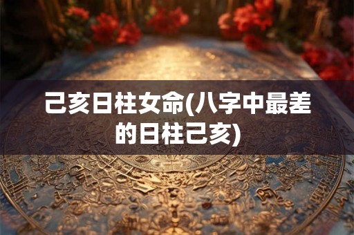 己亥日柱女命(八字中最差的日柱己亥) 己亥日柱女命(八字中最差的日柱己亥)