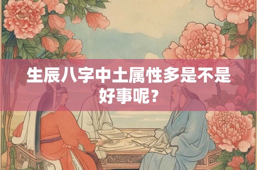 生辰八字中土属性多是不是好事呢？