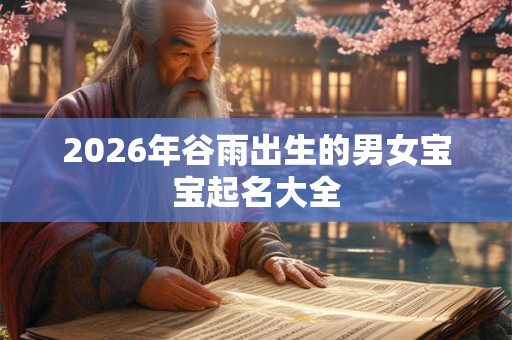 2026年谷雨出生的男女宝宝起名大全 2026年谷雨出生的男女宝宝起名大全