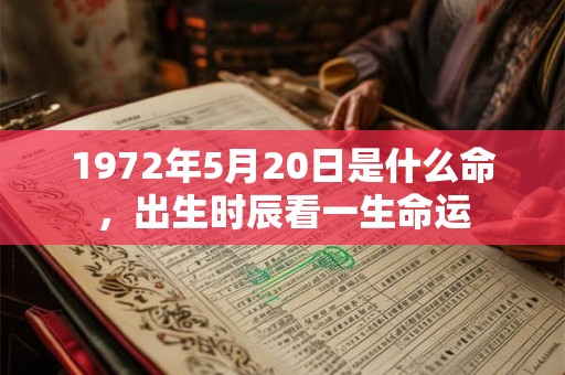 1972年5月20日是什么命，出生时辰看一生命运