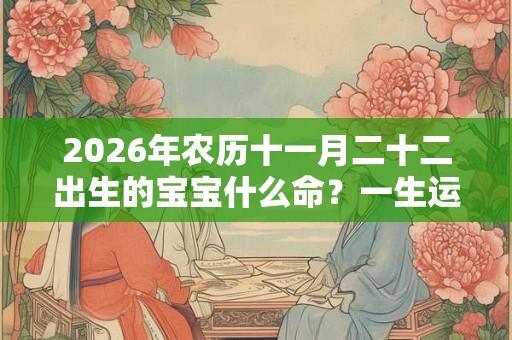 2026年农历十一月二十二出生的宝宝什么命？一生运势？