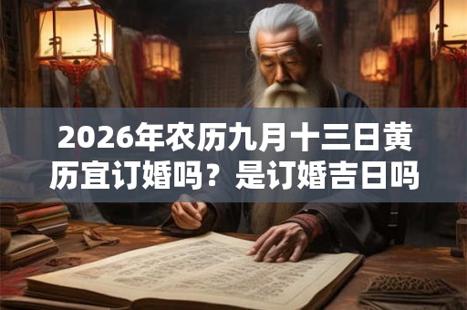 2026年农历九月十三日黄历宜订婚吗？是订婚吉日吗？