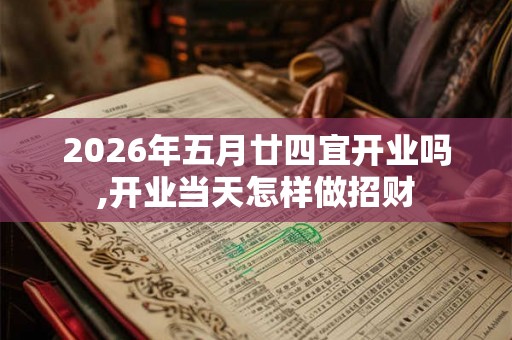 2026年五月廿四宜开业吗,开业当天怎样做招财