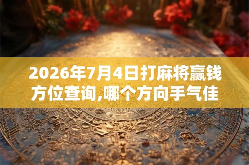 2026年7月4日打麻将赢钱方位查询,哪个方向手气佳