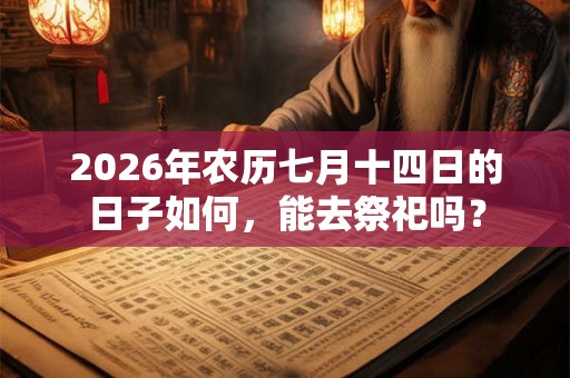 2026年农历七月十四日的日子如何，能去祭祀吗？