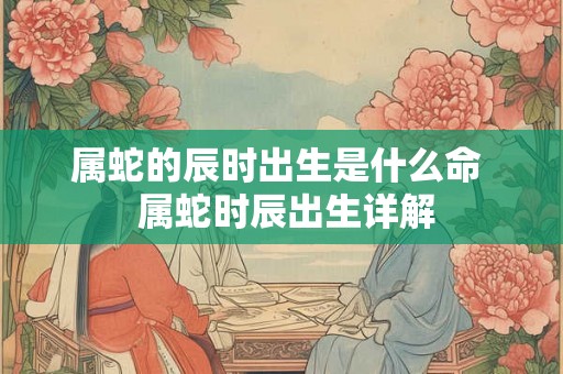 属蛇的辰时出生是什么命  属蛇时辰出生详解