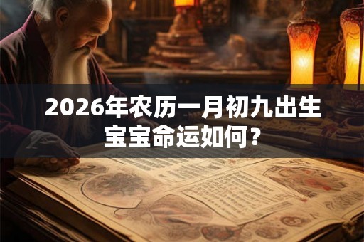 2026年农历一月初九出生宝宝命运如何？