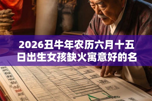 2026丑牛年农历六月十五日出生女孩缺火寓意好的名字 2026丑牛年农历六月十五日出生女孩缺火寓意好的名字