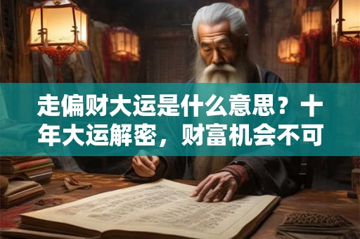 走偏财大运是什么意思？十年大运解密，财富机会不可错过！