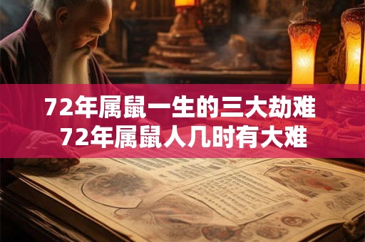 72年属鼠一生的三大劫难 72年属鼠人几时有大难