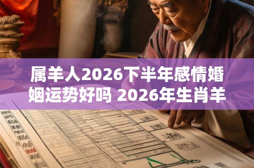 属羊人2026下半年感情婚姻运势好吗 2026年生肖羊的感情运势详解