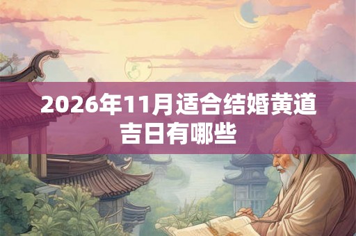 2026年11月适合结婚黄道吉日有哪些