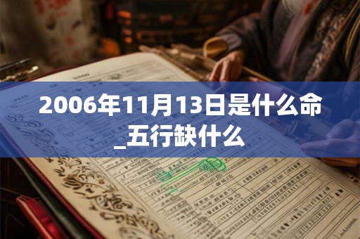 2006年11月13日是什么命_五行缺什么