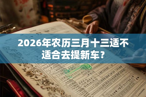 2026年农历三月十三适不适合去提新车？