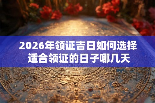2026年领证吉日如何选择 适合领证的日子哪几天