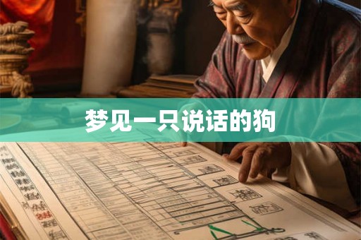 梦见一只说话的狗