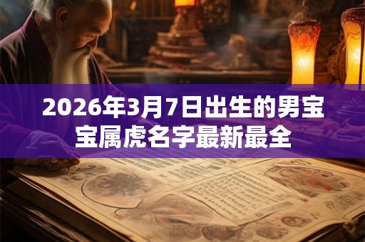 2026年3月7日出生的男宝宝属虎名字最新最全