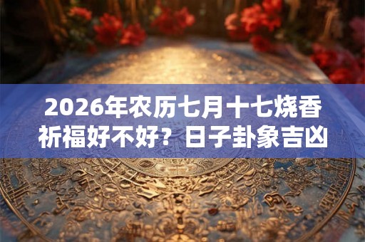 2026年农历七月十七烧香祈福好不好?日子卦象吉凶? 2026年农历七月十七烧香祈福好不好?日子卦象吉凶?