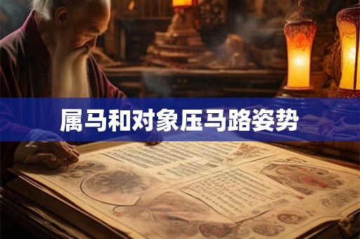 属马和对象压马路姿势