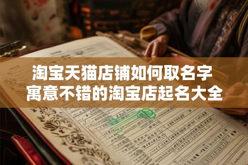 淘宝天猫店铺如何取名字 寓意不错的淘宝店起名大全