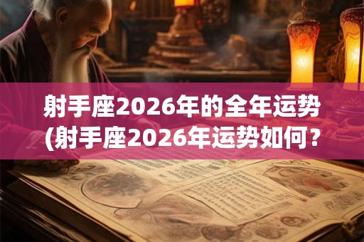 射手座2026年的全年运势(射手座2026年运势如何?顺风顺水还是波澜起伏?) 射手座2026年的全年运势(射手座2026年运势如何?顺风顺水还是波澜起伏?)