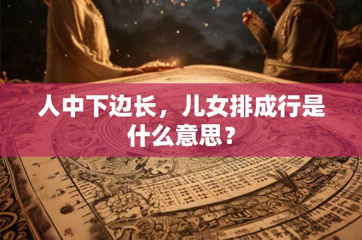 人中下边长，儿女排成行是什么意思？
