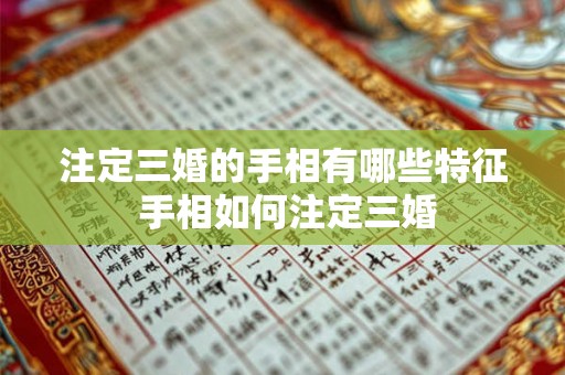 注定三婚的手相有哪些特征 手相如何注定三婚